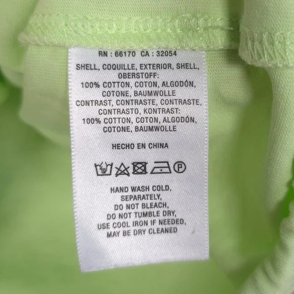 Anthropologie Maeve Top Size XS English Factory Ruffled Drop Shoulder Lime - Picture 12 of 13